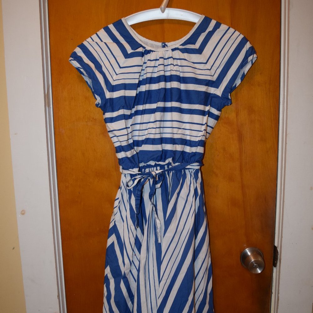 Girl's Striped Cap Sleeve Sundress